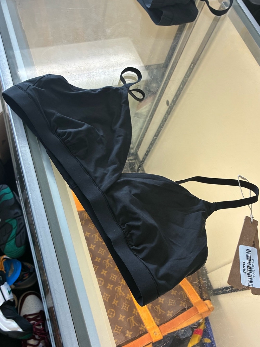 Women’s SKIMS Fits Everybody Crossover Bralette Onyx NWT New Sz Large